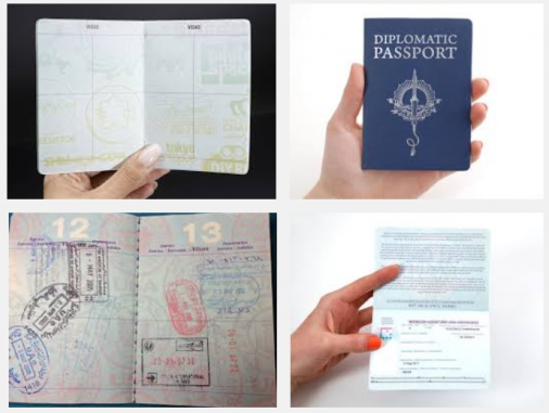 Premium fake passport buy - novelty document with UV security
