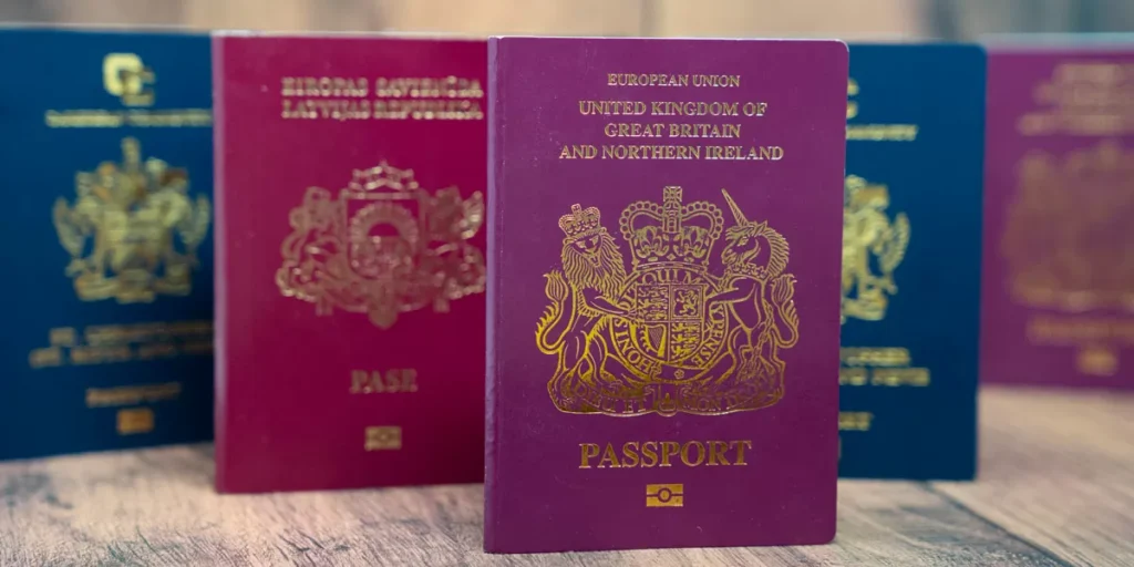echnical comparison guide of real and fake passport prop models for film use by PassportIDZone